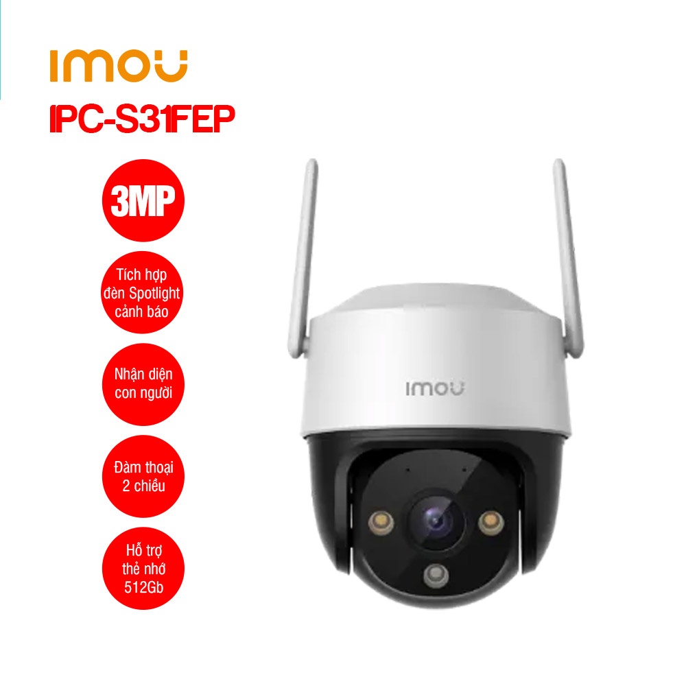 Camera Wifi ngoài trời imou IPC-S31FEP quay quét 3MP