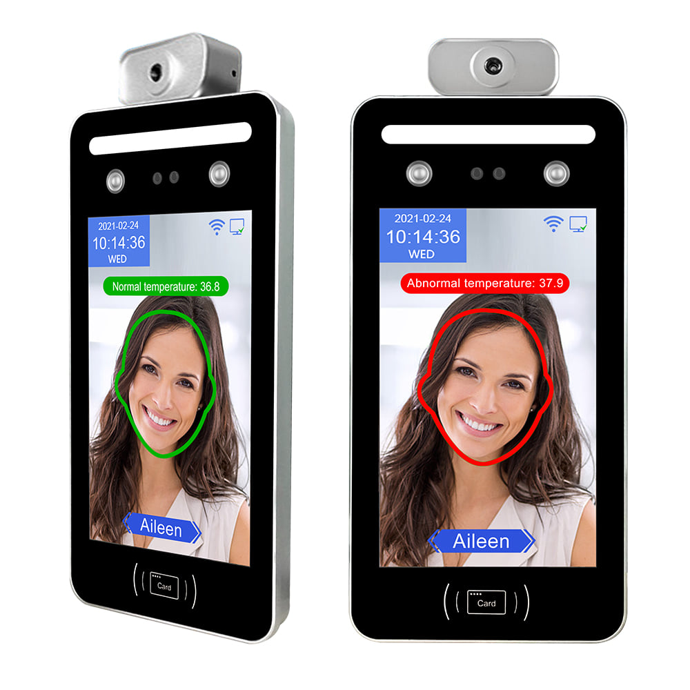Máy chấm công khuôn mặt kết hợp đo thân nhiệt AI08T