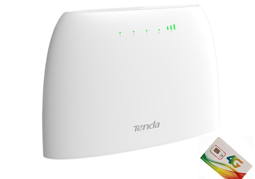 Bộ phát WiFi dùng Sim 4G Tenda 4G03 N300 có cổng LAN
