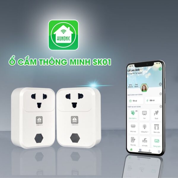 Ổ cắm Wifi thông minh Hunonic SK01- Điều khiển qua điện thoại