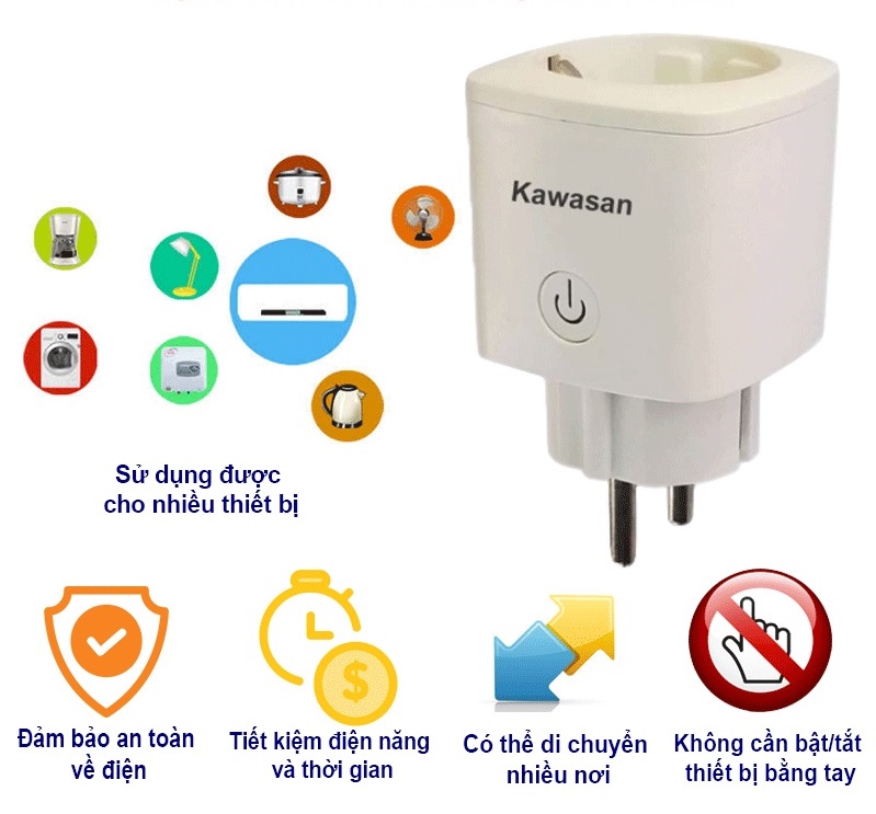 Ổ cắm thông minh Wifi KAWA TS02