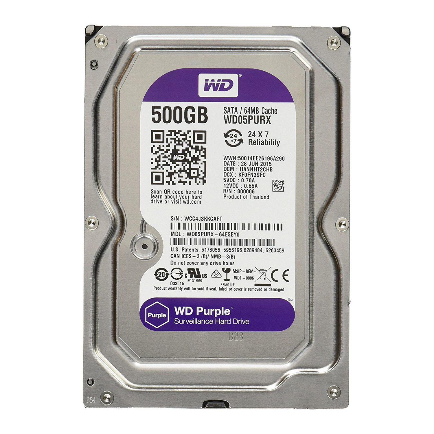Ổ cứng Western 500GB WD Purple