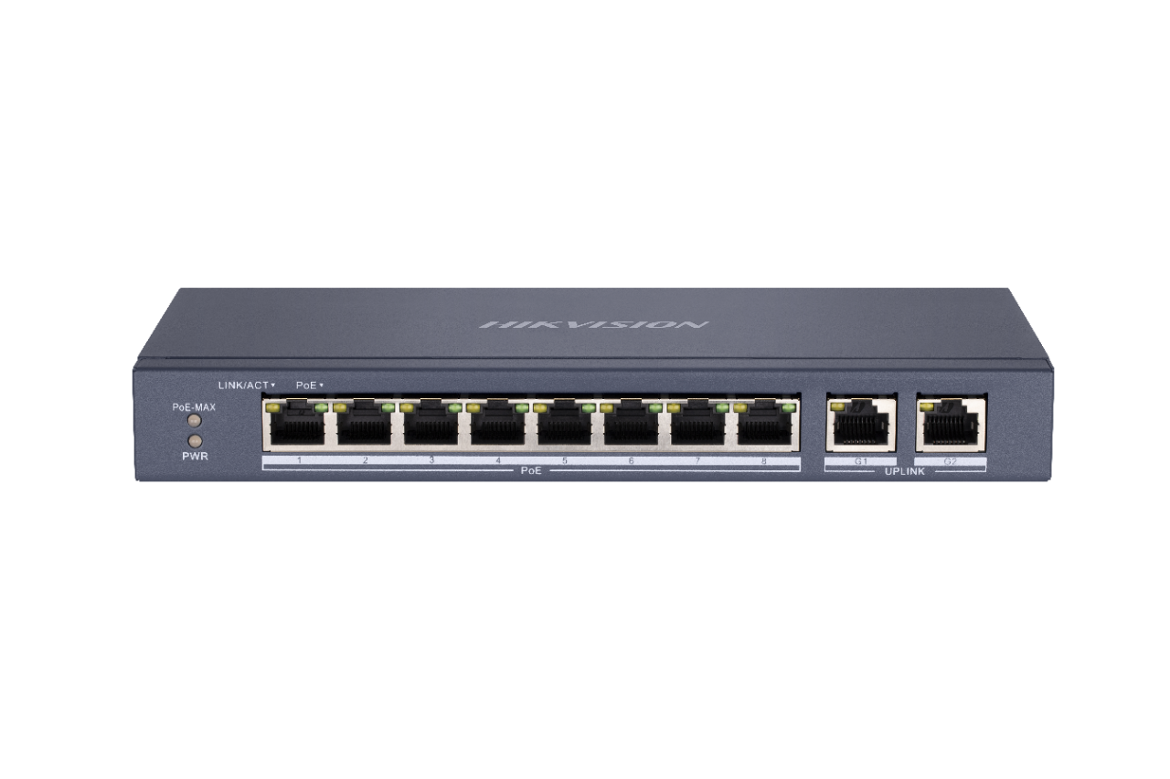 Switch POE Hikvision DS-3E0310P-E/M 8 port